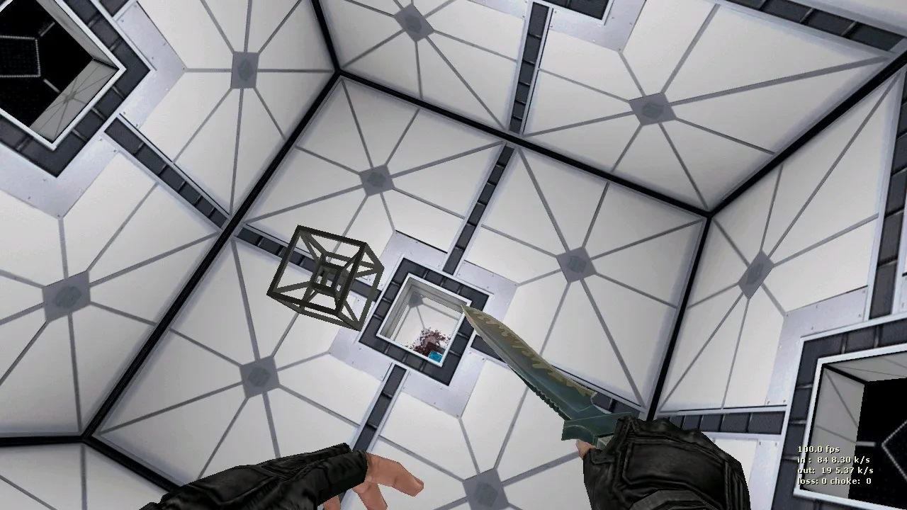 deathrun_hypercube для CS 1.6: карта с ловушками, реймпойнтами и .nav, баланс раундов — скриншот 2