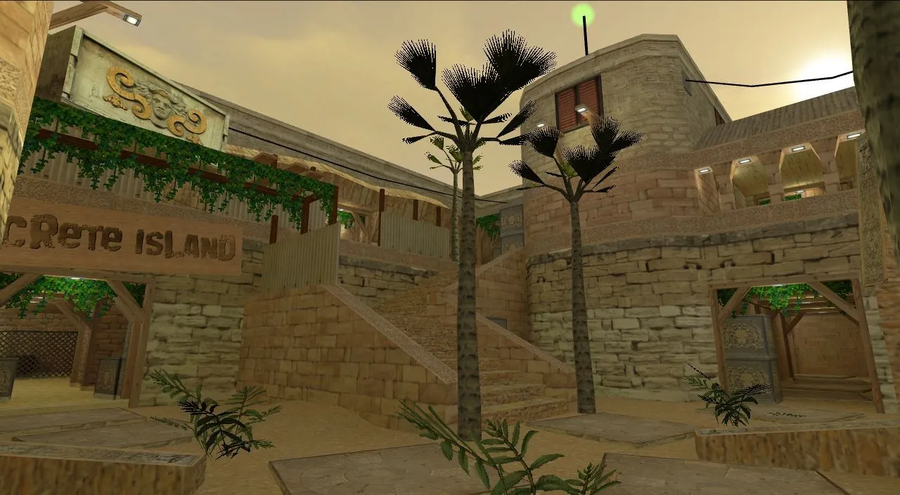 Скачать de_crete_island для CS 1.6: обзор карты, точки, маршруты, .nav и оптимизация wpoly/epoly - Скриншот