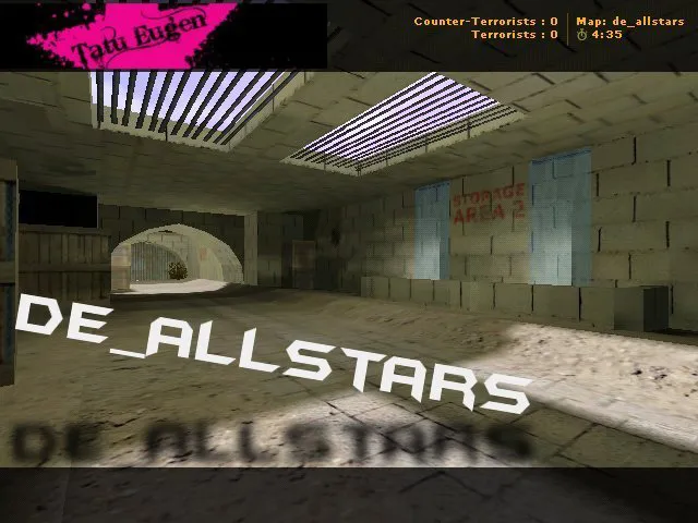Скачать Карта de_allstars для CS 1.6: баланс сторон, точки, .nav для ботов и оптимизация wpoly/epoly - Скриншот