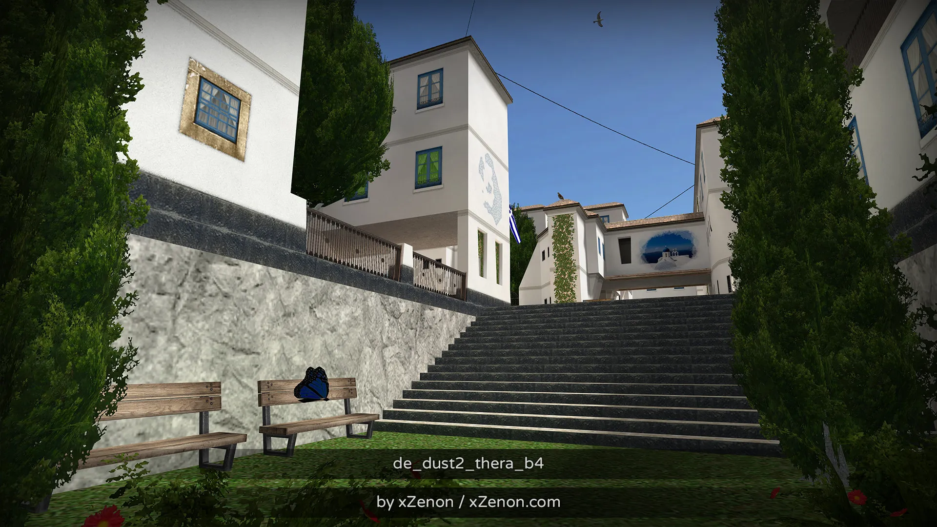 Карта de_dust2_thera_b3 для CS 1.6: тактика за CT и T, точки, маршруты, боты (.nav), оптимизация — скриншот 9