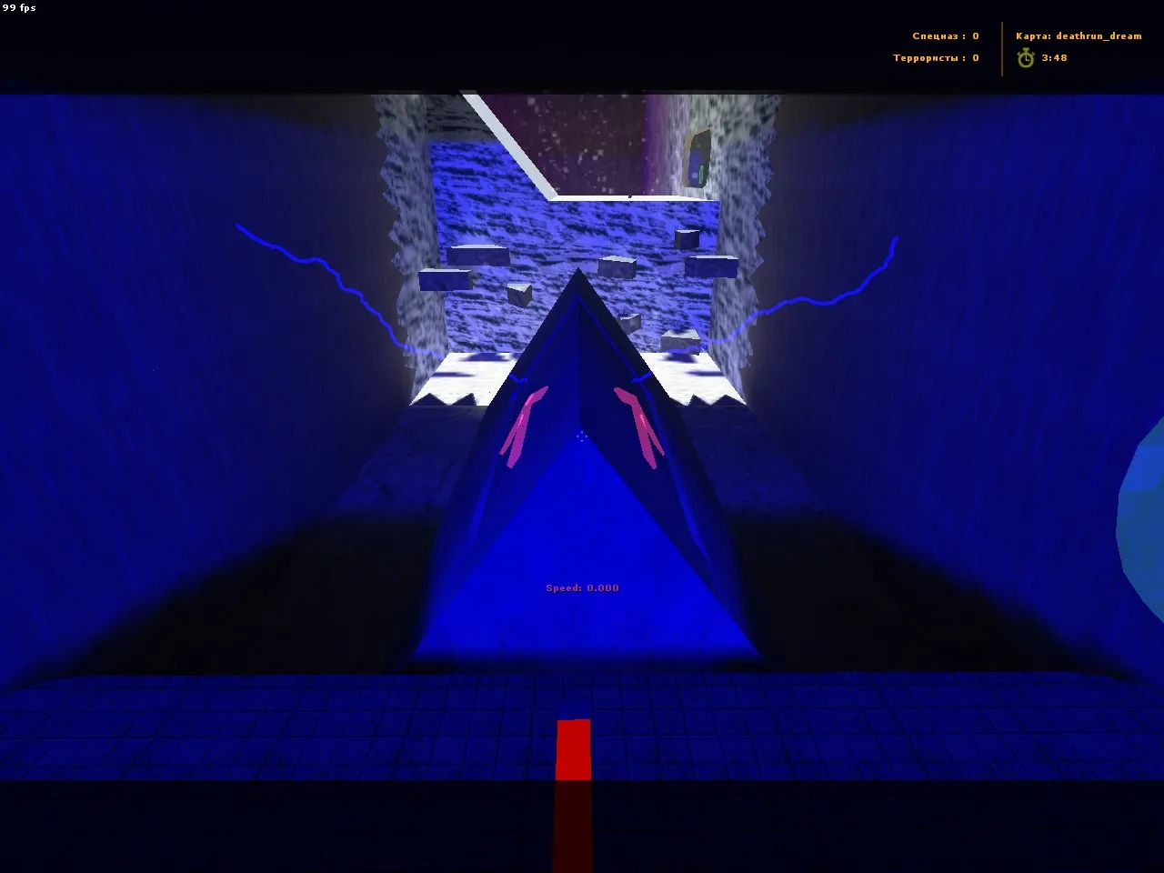 deathrun_dream для CS 1.6: карта deathrun, .nav для ботов, точки за ct/tt, оптимизация и настройка — скриншот 4