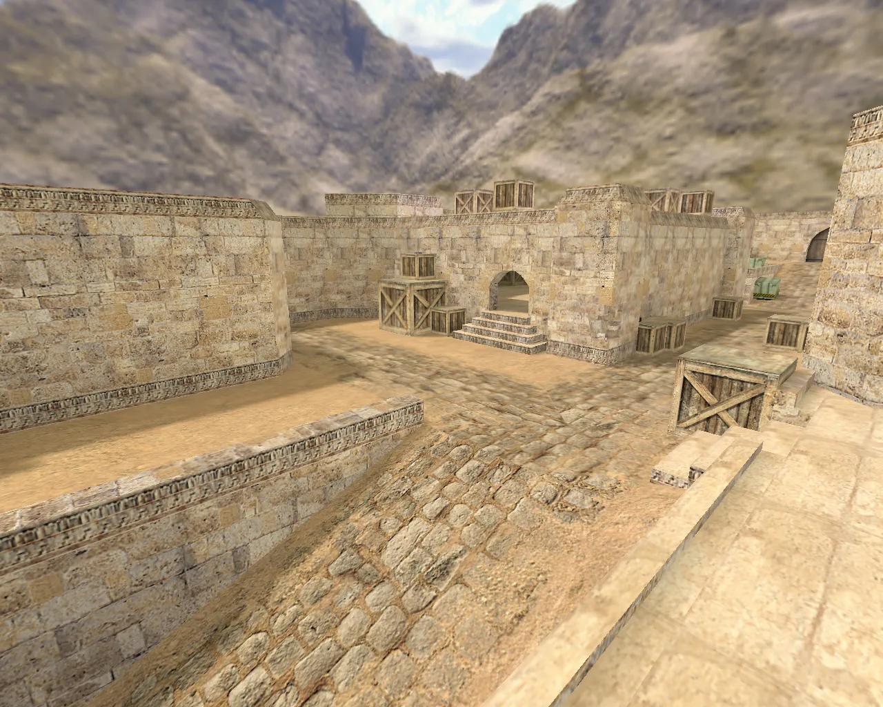 Скачать Карта fy_dust2 для CS 1.6: раунды 1v1/2v2, точки под дым/флэш, .nav для ботов и оптимизация - Скриншот