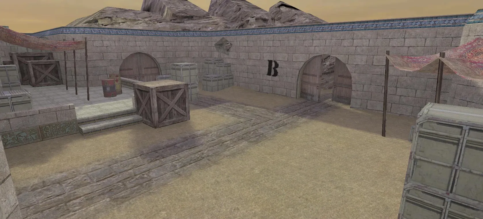 Скачать de_dust2_xbox для CS 1.6: карта, точки, тактика за CT/T, .nav для ботов, оптимизация wpoly - Скриншот