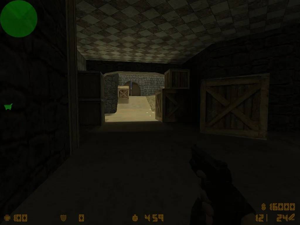 Скачать de_dust2_by_play для CS 1.6: точные точки, баланс сторон, .nav и оптимизация wpoly/epoly - Скриншот