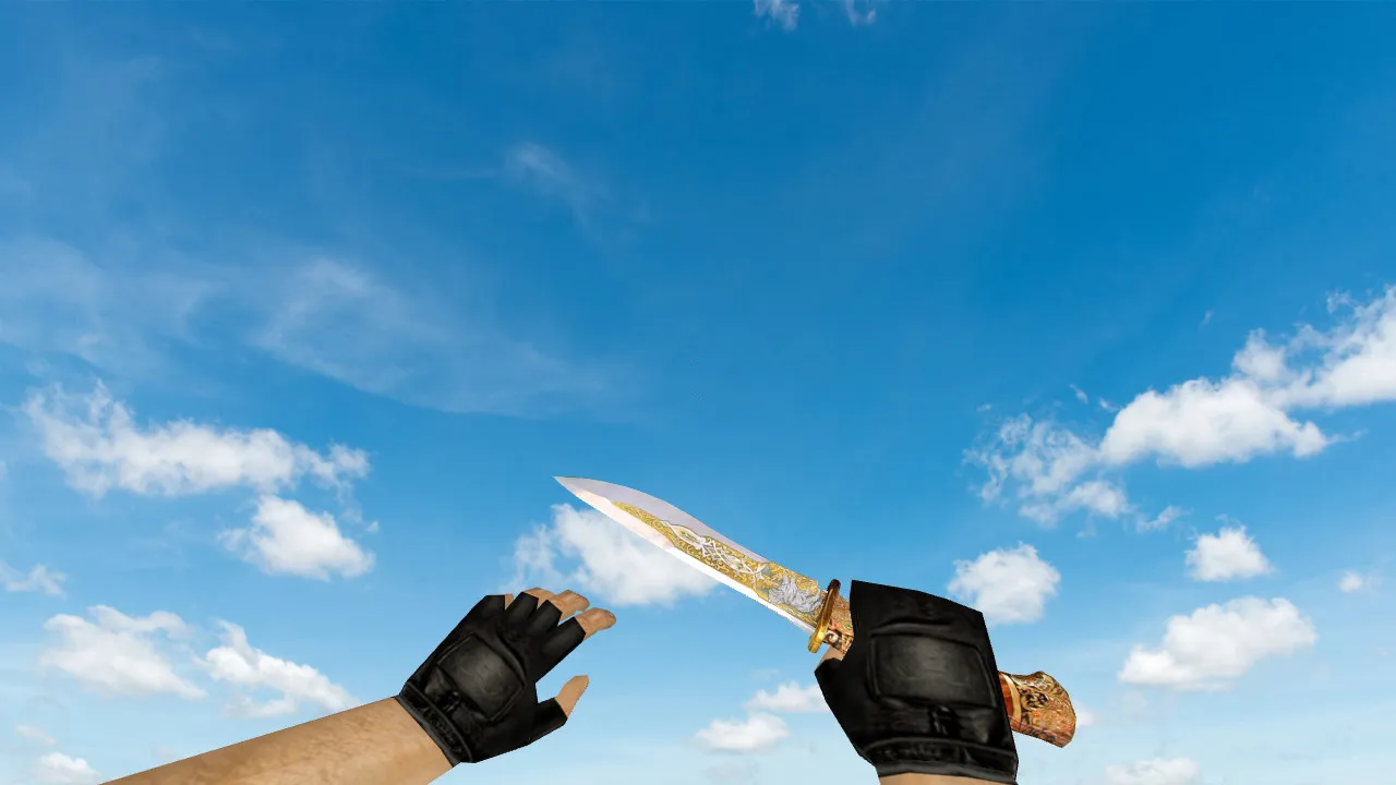 Скачать Модель ножа Wolf Sight Blade для CS 1.6: v_/p_/w_ модели, звуки, анимация осмотра, качество текстур - Скриншот