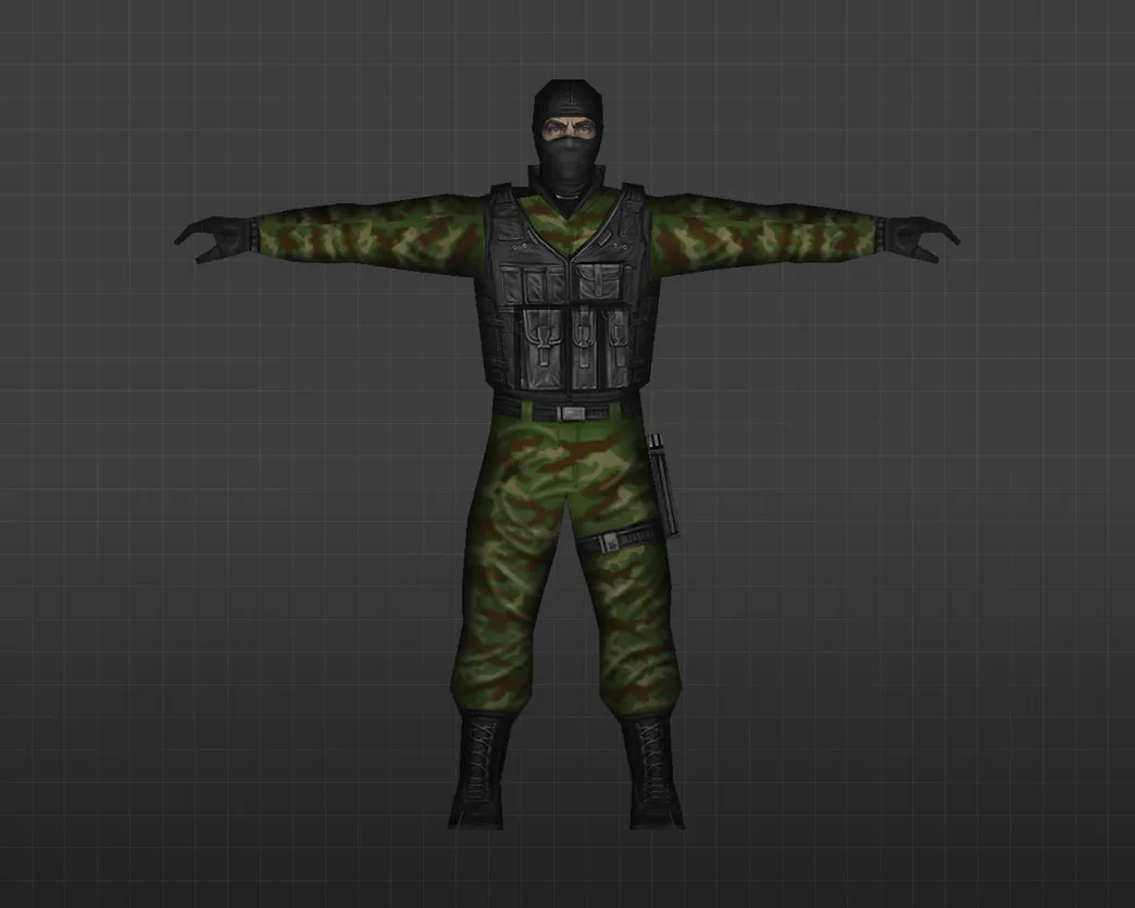 Скачать Модель 'Лесной спецназ' для CS 1.6 - Уникальный скин для вашего игрока - Скриншот