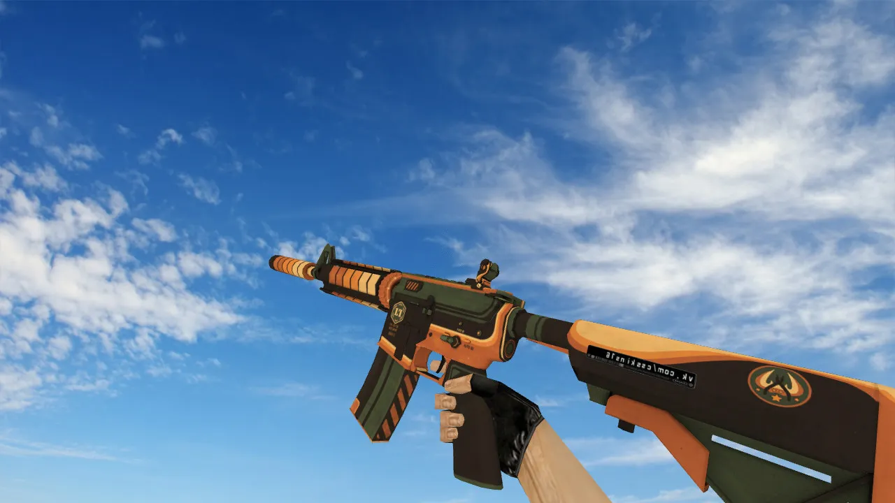 Скачать Модель M4A4 Galactic Offensive для CS 1.6: v_ и p_ модели, звуки, анимация осмотра, текстуры и настройка - Скриншот