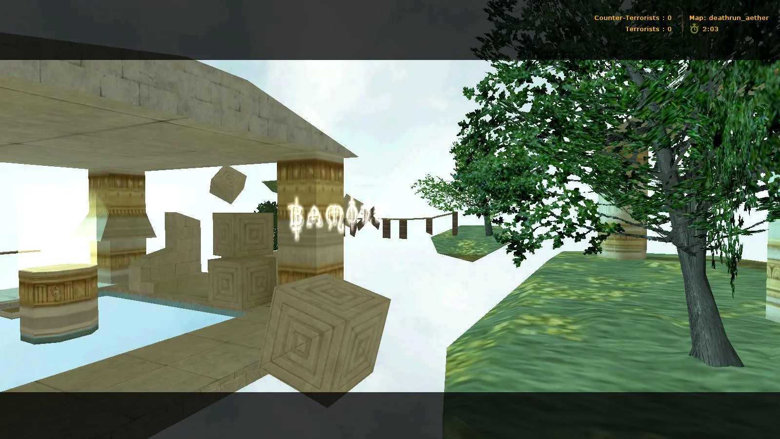 deathrun_aether_b1 для CS 1.6: карта deathrun, точки, раунды, .nav для ботов и оптимизация — скриншот 2