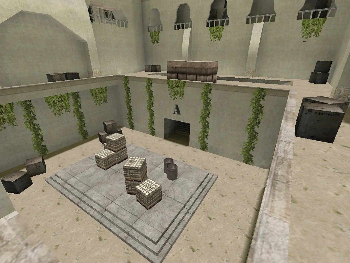 Скачать Карта de_anarchy_csgo для CS 1.6: баланс сторон, точки, .nav для ботов и оптимизация wpoly/epoly - Скриншот