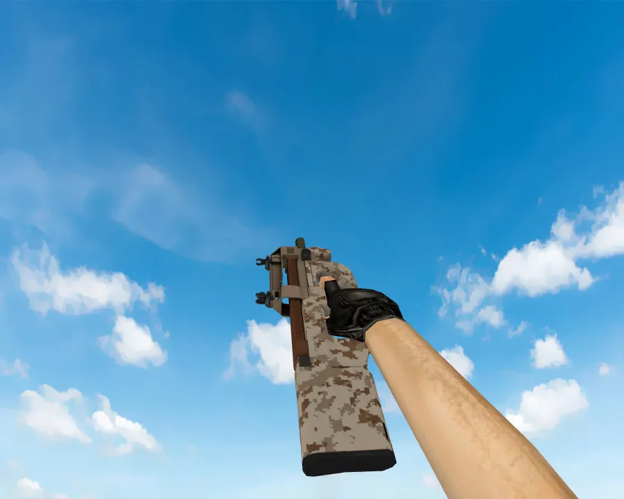 Скачать P90 | Пиксельный камуфляж «Пустыня» для CS 1.6 - Скриншот