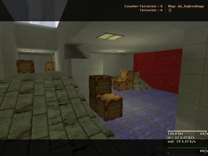 Скачать Карта de_highvoltage для CS 1.6: тактика за T и CT, точки, .nav и оптимизация - Скриншот