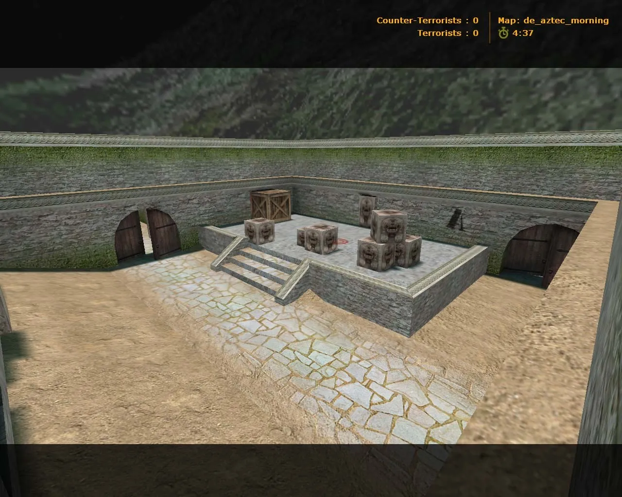 Скачать Карта de_aztec_morning для CS 1.6: тактика за А/В, точки, .nav, оптимизация wpoly/epoly и советы по настройке - Скриншот
