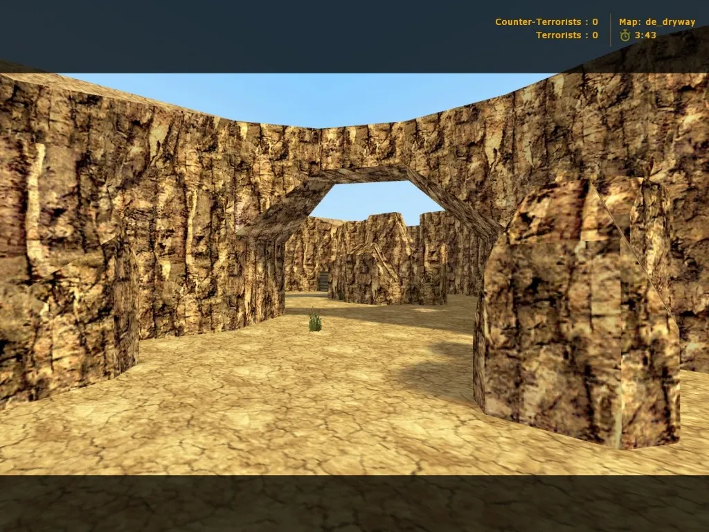 Скачать de_dryway_original для CS 1.6 — карта DE с боевыми точками, балансом сторон и оптимизацией под FPS - Скриншот