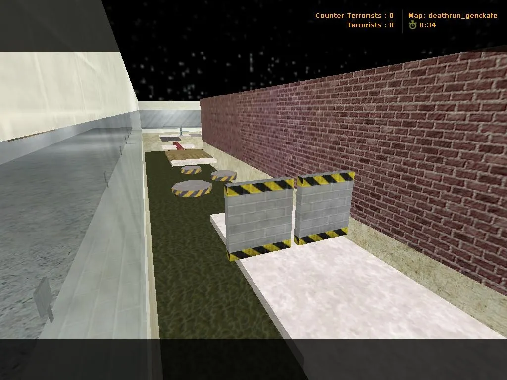 Скачать deathrun_genckafe для CS 1.6: deathrun карта, точки, респаун ловушек и настройка под локалку - Скриншот