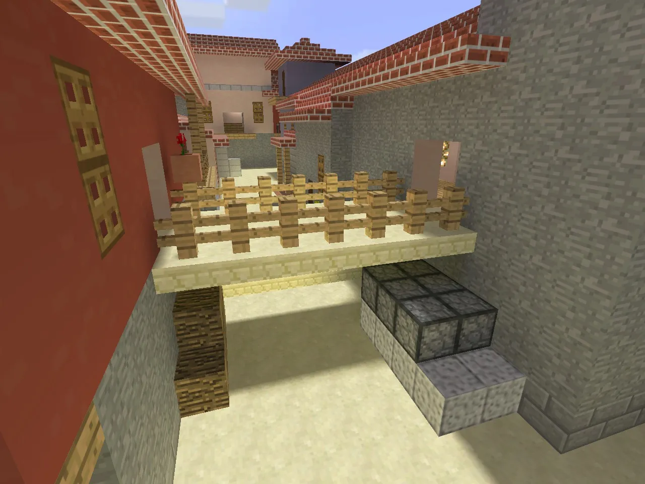 Карта de_inferno_minecraft для CS 1.6 - Тактические возможности и оптимизация — скриншот 3