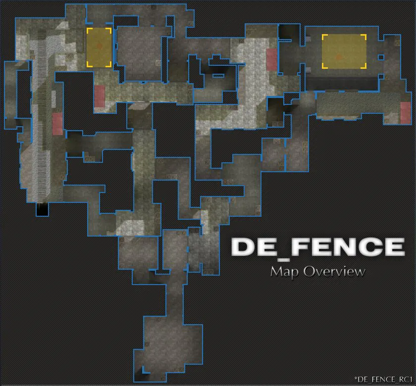 Скачать de_fence_rc1 — карта для CS 1.6: точки под контроль, маршруты, .nav для ботов и оптимизация - Скриншот