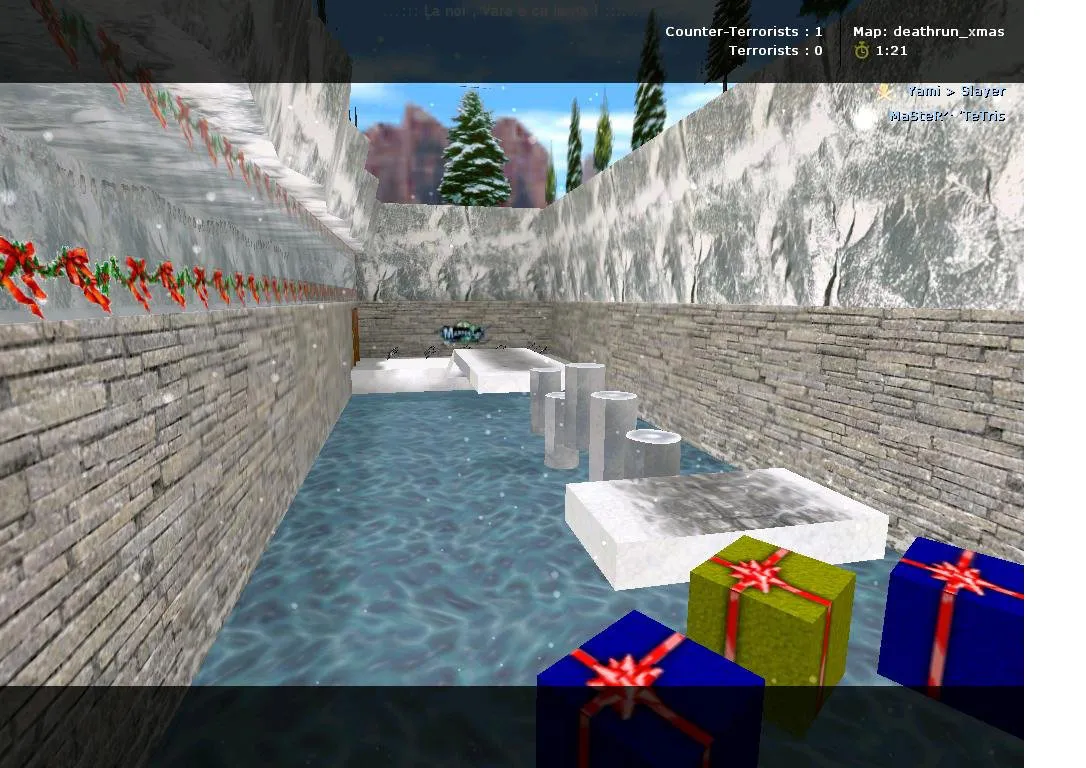 deathrun_xmas для CS 1.6: карта deathrun, точки, боты с .nav, оптимизация wpoly/epoly — скриншот 6