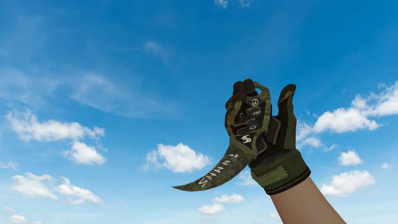 Скачать Керамбит «Взгляд в прошлое» v_knife p_knife w_knife для CS 1.6: анимация осмотра, звуки и текстуры - Скриншот