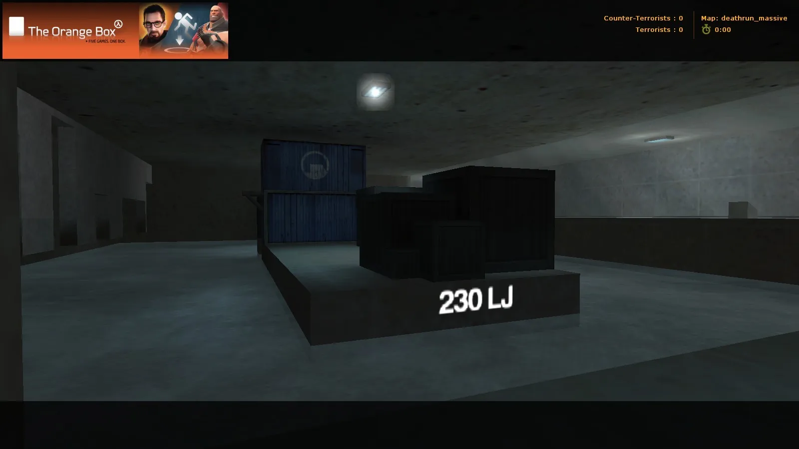 deathrun_massive для CS 1.6: карта deathrun, точки, раунды и настройки под стабильный FPS — скриншот 1