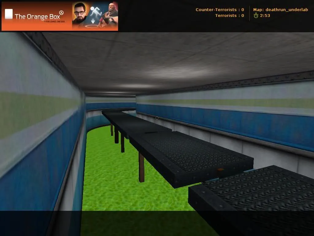 Скачать deathrun_underlab_v2 — карта deathrun для CS 1.6: точки, баланс сторон, .nav, оптимизация - Скриншот
