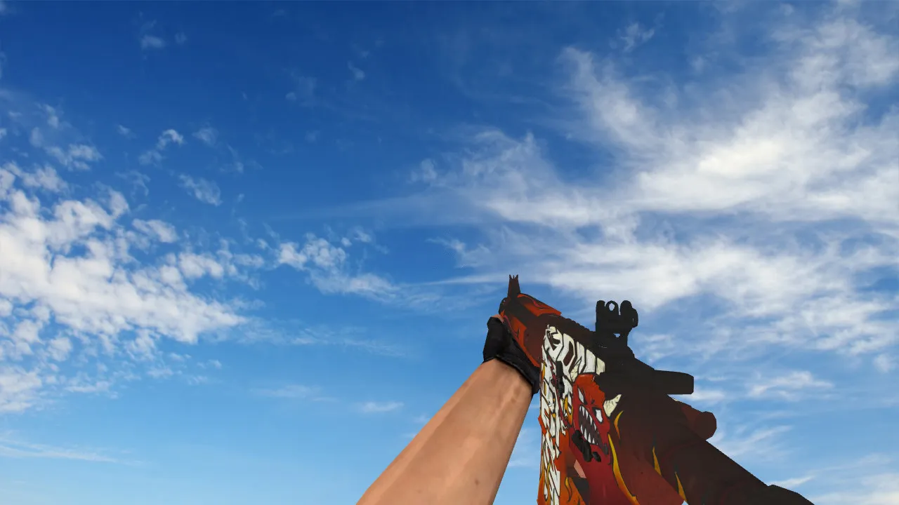 Скачать v_m4a1 пламя: модель M4A4 «Адское пламя» для CS 1.6 (звуки, анимация осмотра, текстуры) - Скриншот