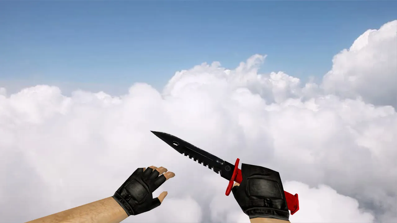 Скачать Модель ножа «Штык-нож M9 «Нитро»» v_ для CS 1.6: точная модель, звуки, анимация осмотра и текстуры - Скриншот