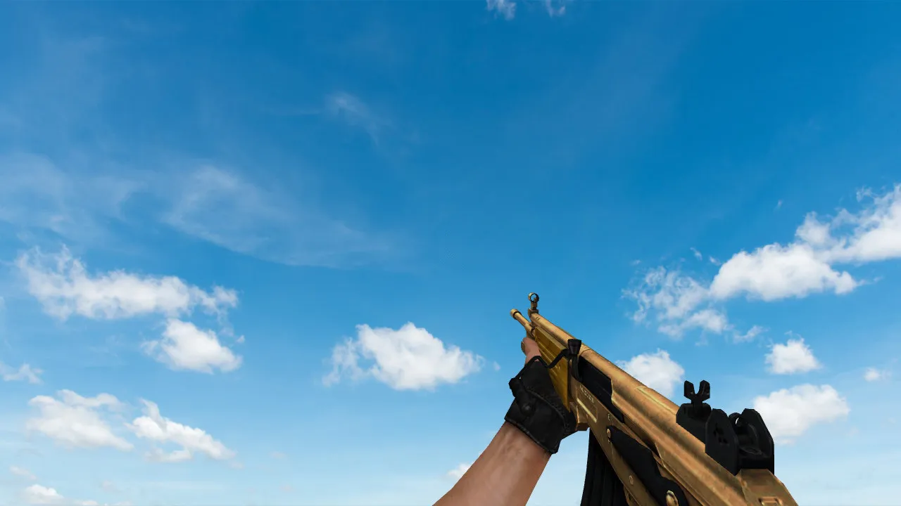 Пак моделей оружия Golden Weapon Pack для CS 1.6: v_, p_, w_ модели, звуки, анимация осмотра и настройки качества текстур — скриншот 11