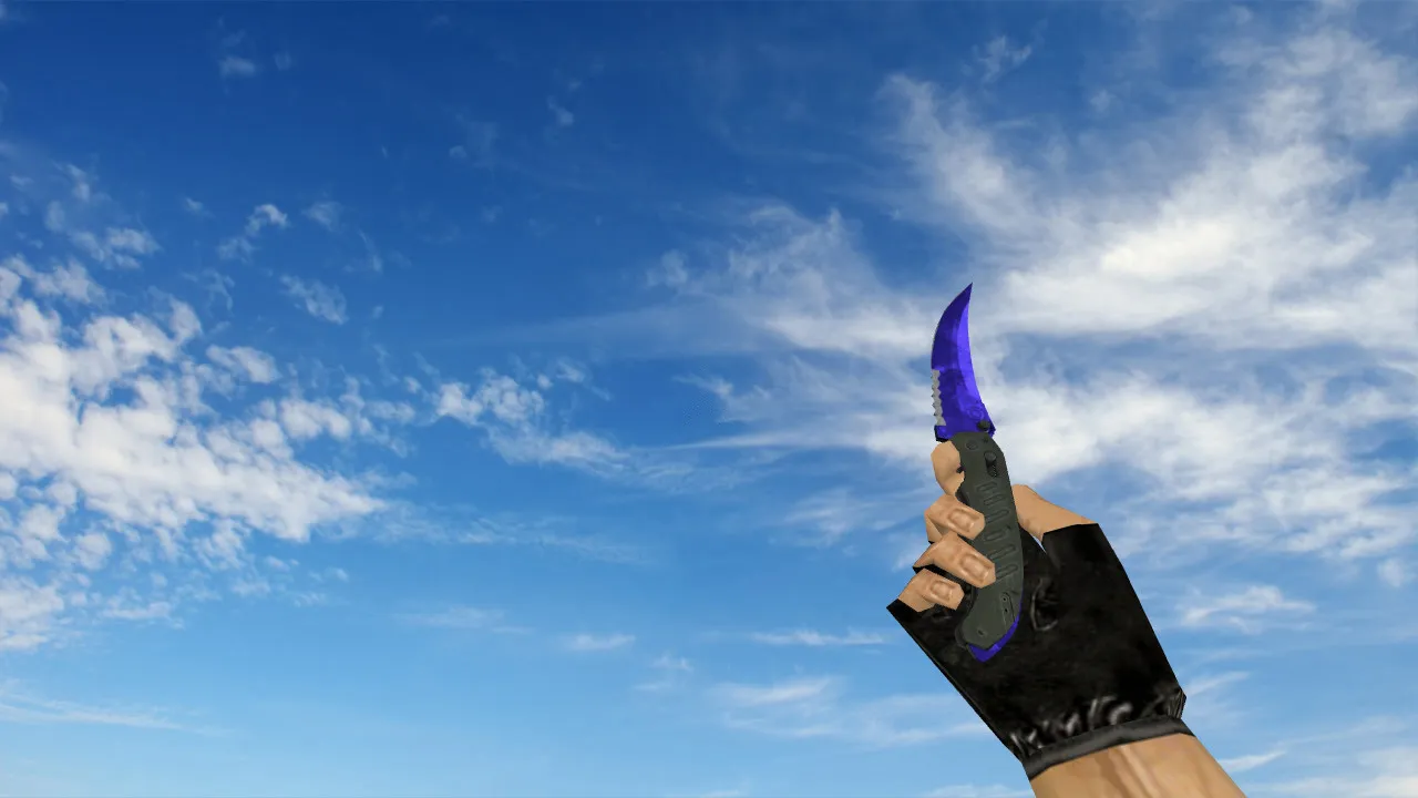 Скачать Складной нож Doppler Sapphire v_model для CS 1.6: p_ и w_ модели, звук, анимация осмотра, текстуры - Скриншот