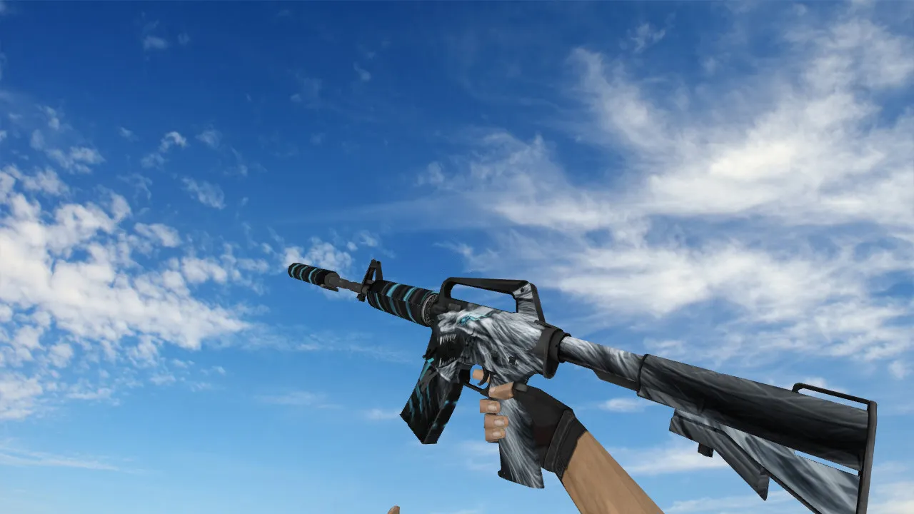 Скачать Модель M4A1 Snowstorm v_ модели оружия для CS 1.6: p_ w_ звуки, анимация осмотра, текстуры и настройка - Скриншот