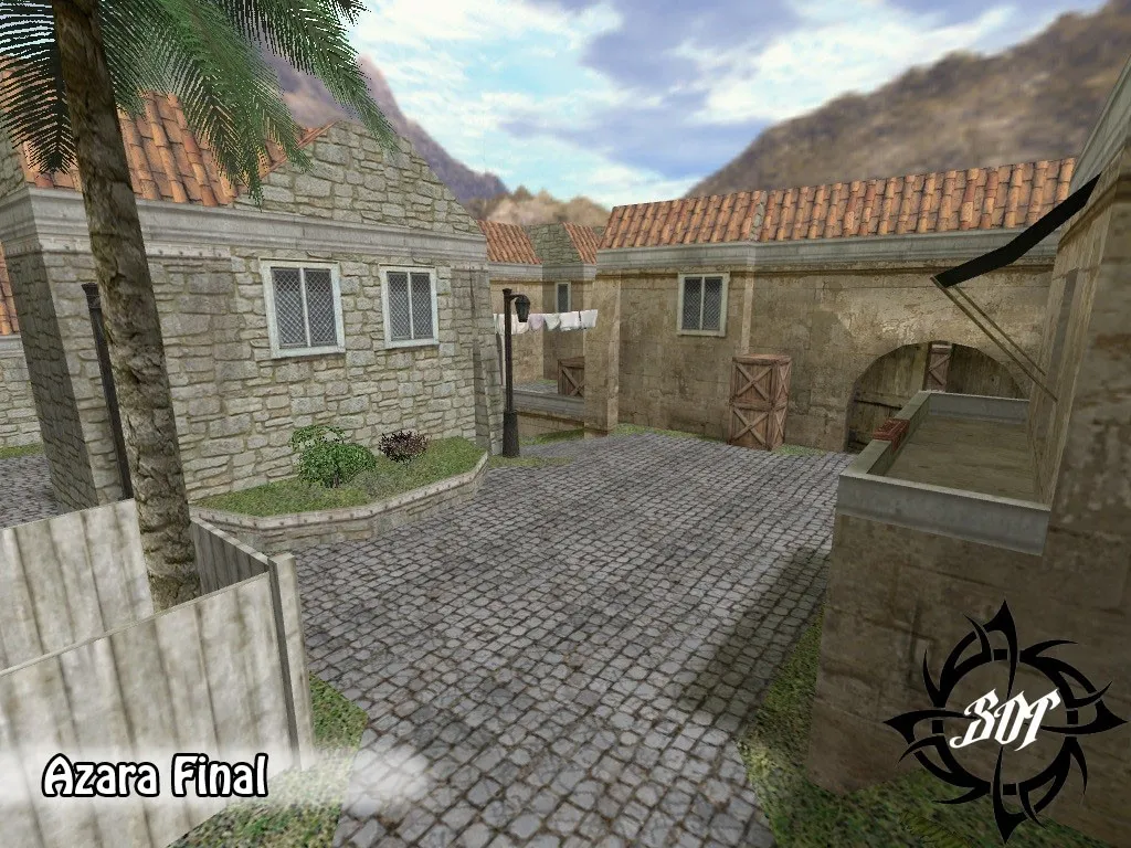 Скачать de_azara_final для CS 1.6: тактика за Т и КТ, точки, .nav, оптимизация карты - Скриншот
