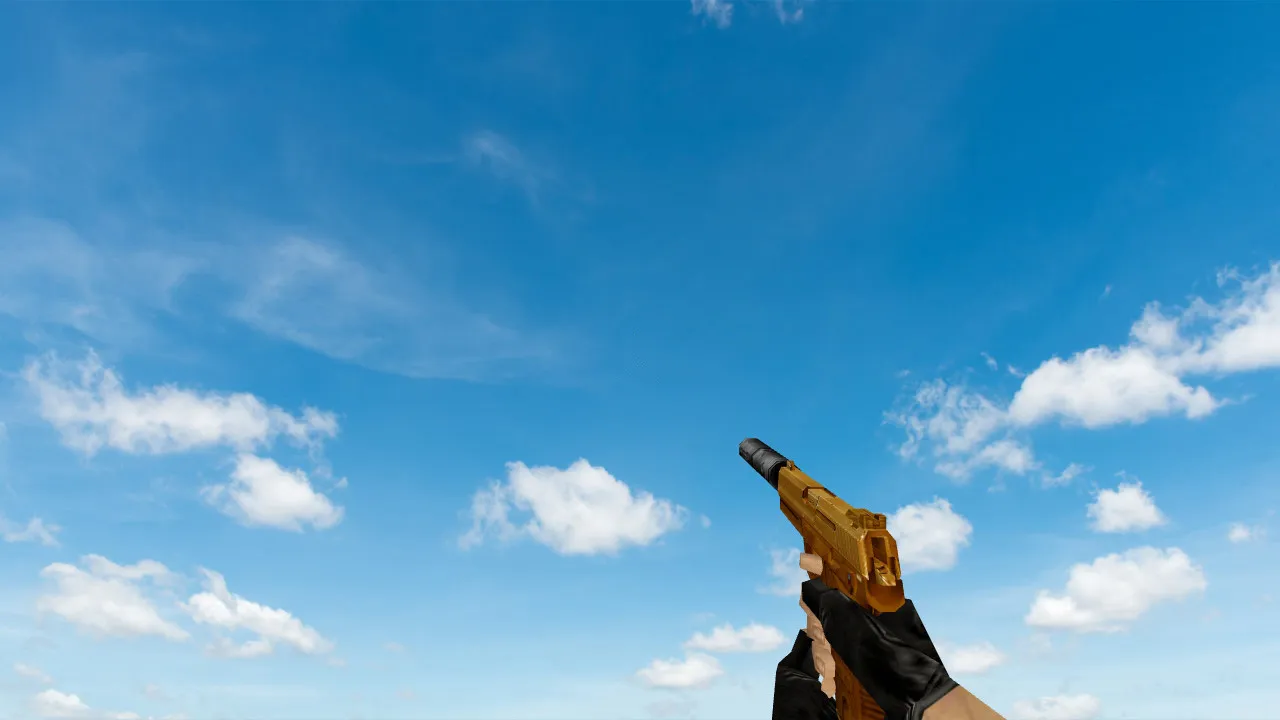 Пак моделей оружия «Gold Weapons Pack V3» для CS 1.6: v_ p_ w_ модели, звуки, анимация осмотра — скриншот 27