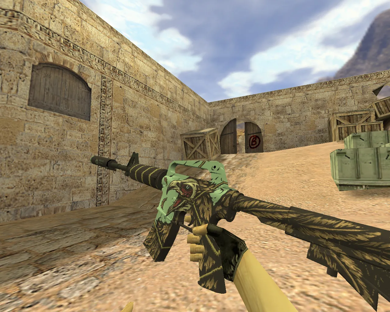 Скачать Модель M4A1 «Орел» для CS 1.6: v_, p_, w_ модели, звук, анимация осмотра и текстуры - Скриншот