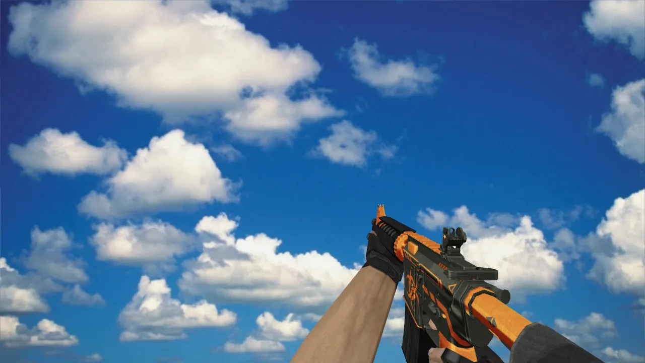 Скачать Модель M4A4 Punishment Device v_/p_/w_ для CS 1.6: звуки, анимация осмотра, текстуры и установка - Скриншот