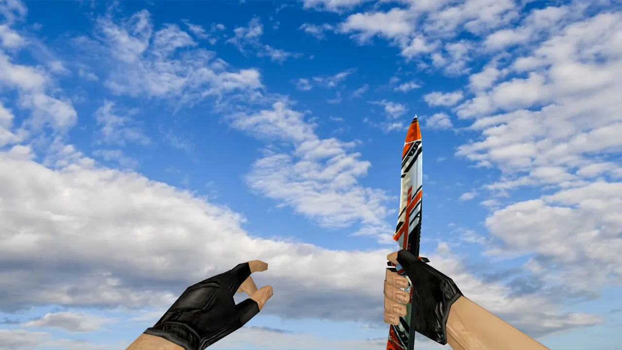 Модель Knife «Азимов» для CS 1.6: v_ и p_ модели, звуки, анимация осмотра и текстуры — скриншот 1