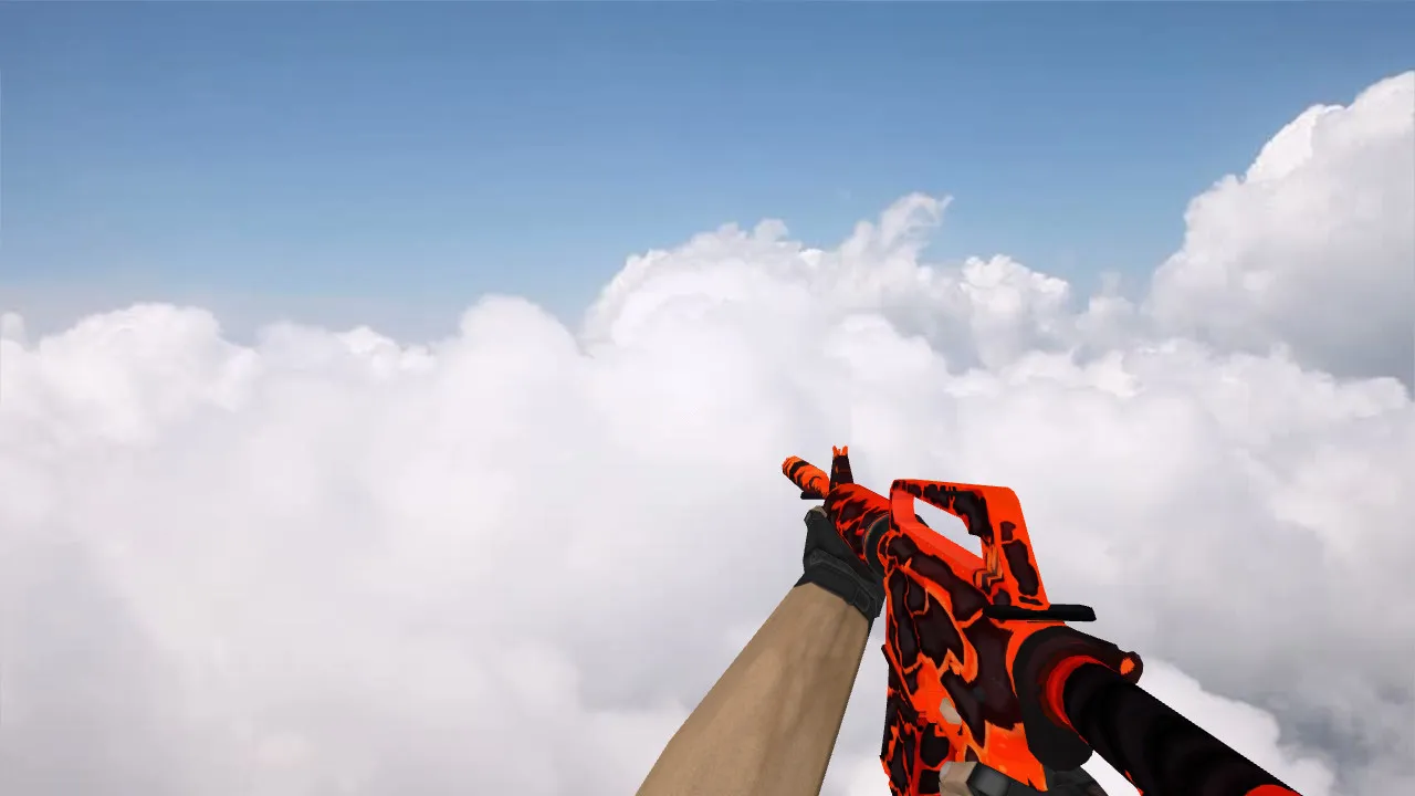 Скачать Модель M4A1 Magma Strike для CS 1.6: v_, p_, w_ файлы, звуки, анимация осмотра и качество текстур - Скриншот