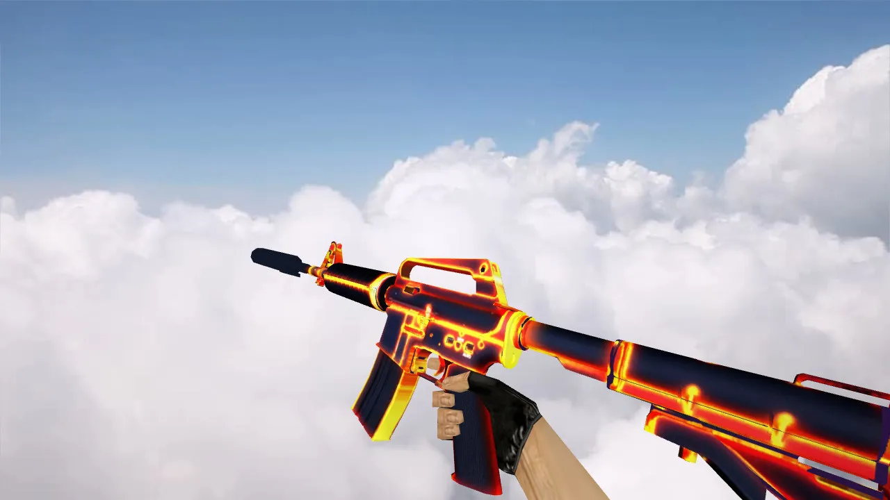 Скачать Модель M4A1 «Жар» для CS 1.6: v_, p_, w_ файлы, звук, анимация осмотра и качество текстур - Скриншот