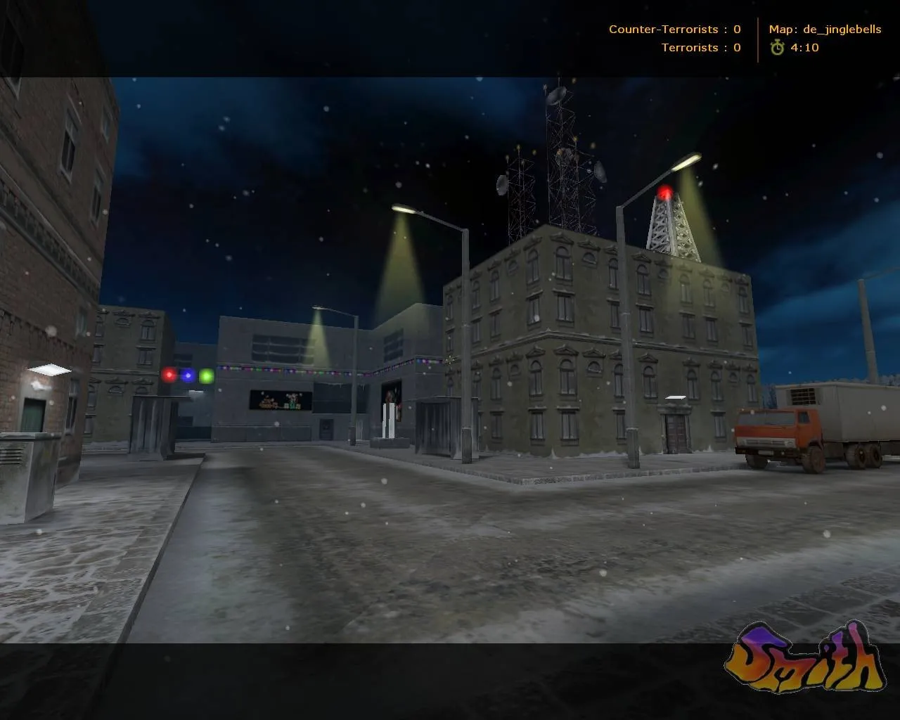 Скачать Карта de_jinglebells для CS 1.6 - Зимняя атмосфера и тактика - Скриншот