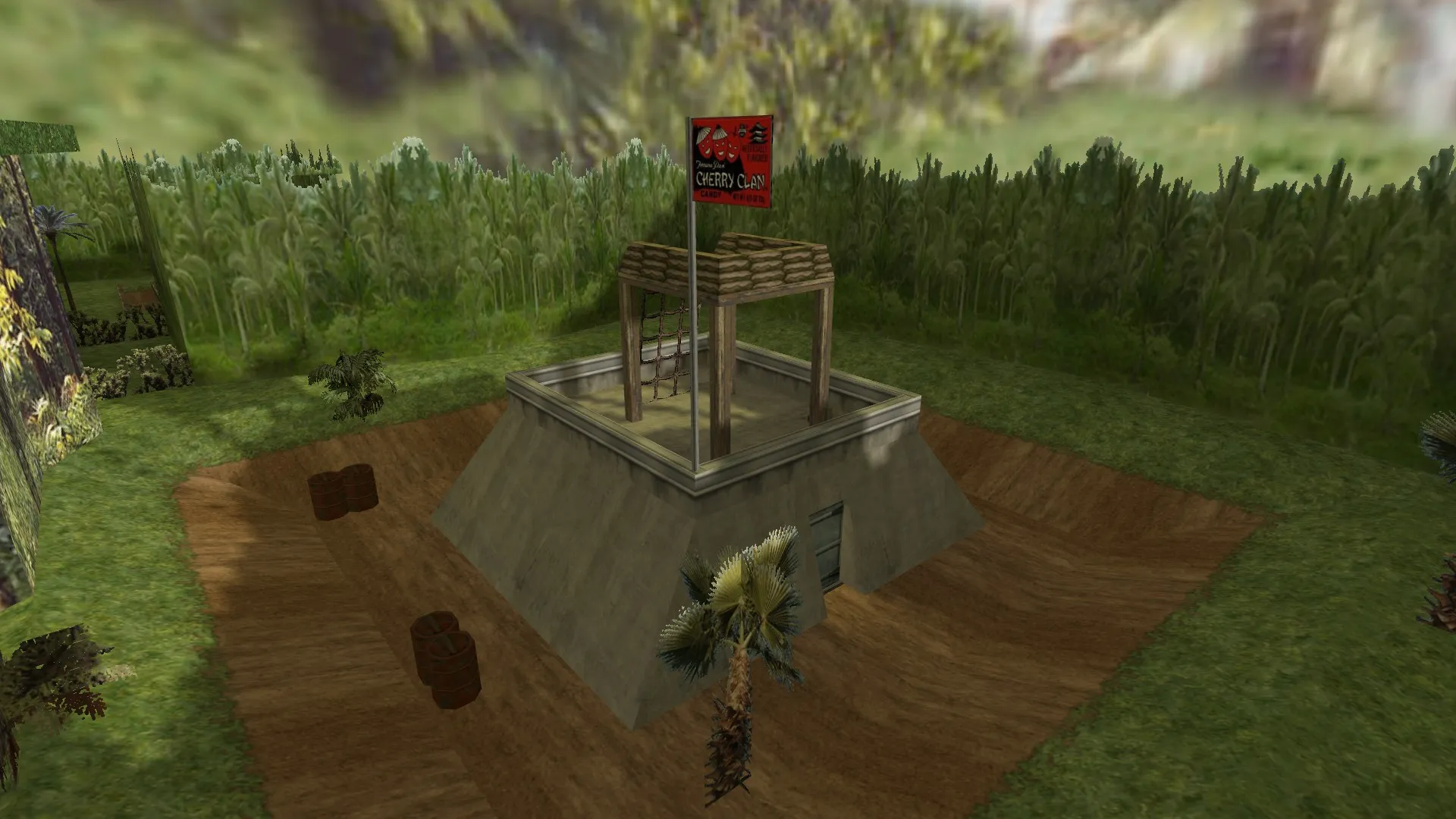 Скачать cc_junglebase — DE карта для CS 1.6: точки, маршруты, .nav и оптимизация wpoly/epoly - Скриншот