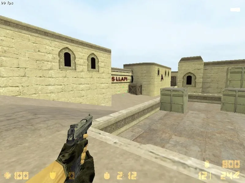 de_dust2_llapi карта для CS 1.6: баланс сторон, точки, .nav и оптимизация wpoly/epoly — скриншот 3