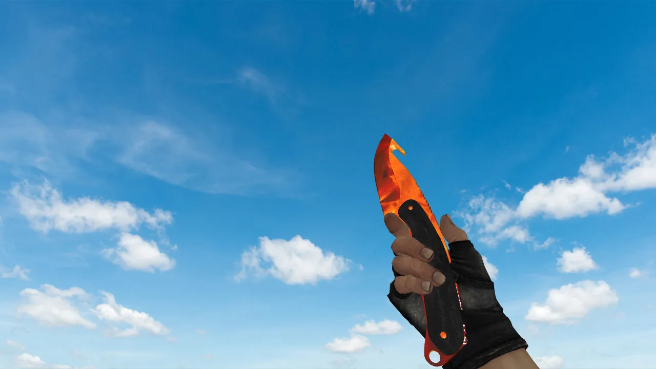 Скачать Модель «Gut Knife Fire» (v_, p_, w_) для CS 1.6: звуки, анимация осмотра, текстуры и настройка - Скриншот