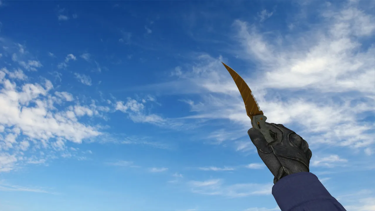 Скачать Flip Knife Golden модель v_knife_flipg для CS 1.6: осмотр, звуки, текстуры и анимации - Скриншот
