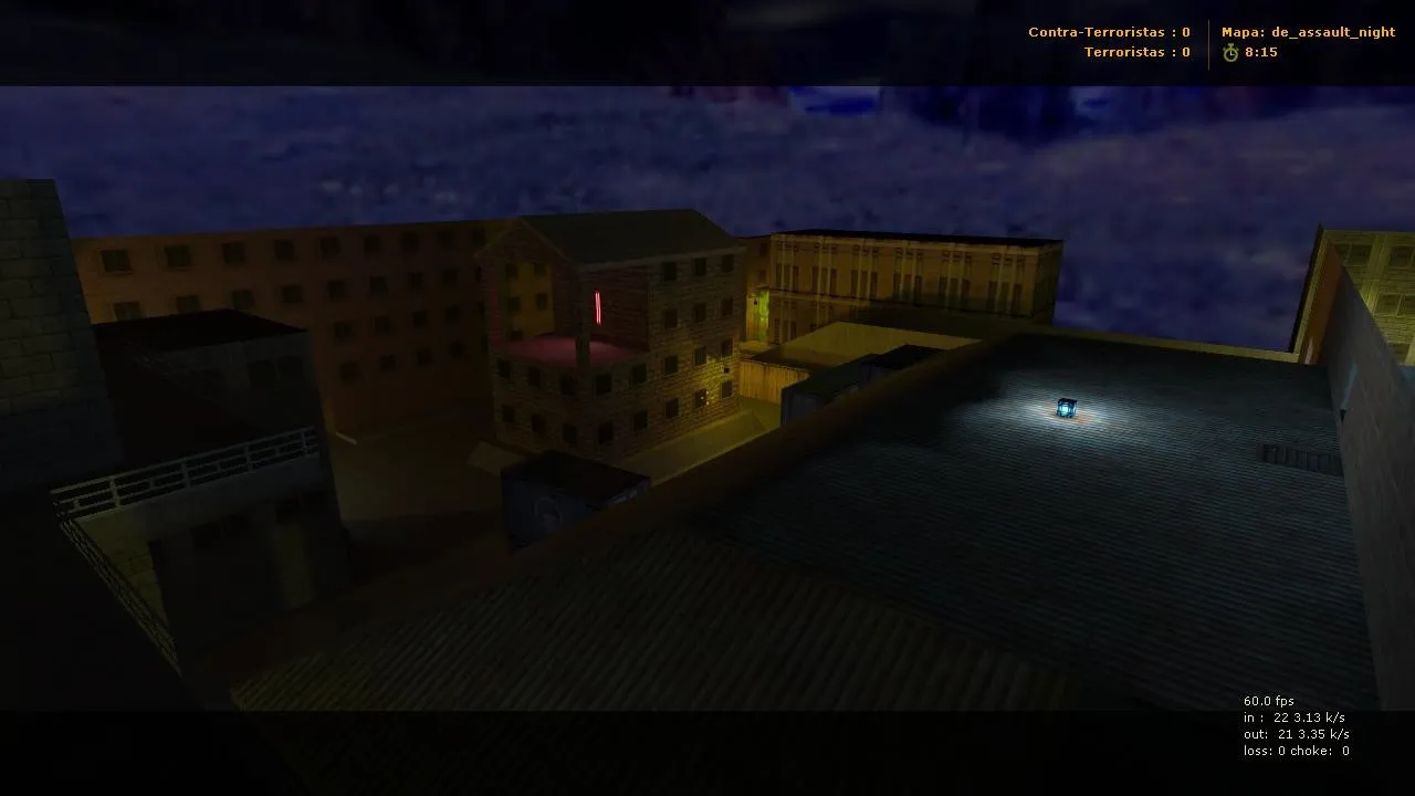 Скачать Карта de_assault_night для CS 1.6: ночная версия, баланс сторон, точки, маршруты и .nav для ботов - Скриншот