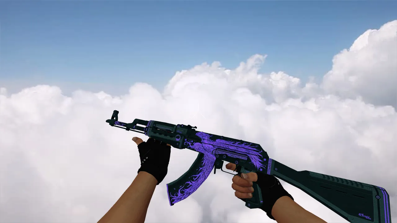 Скачать Модель v_ AK-47 Phoenix Rise Purple для CS 1.6: p_, w_ модели, звуки, анимация осмотра - Скриншот