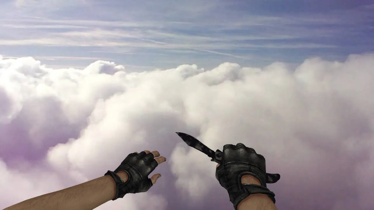 Скачать Модель ножа «Наваха «Сажа»» v_knife_p для CS 1.6: звуки, анимация осмотра, качество текстур - Скриншот