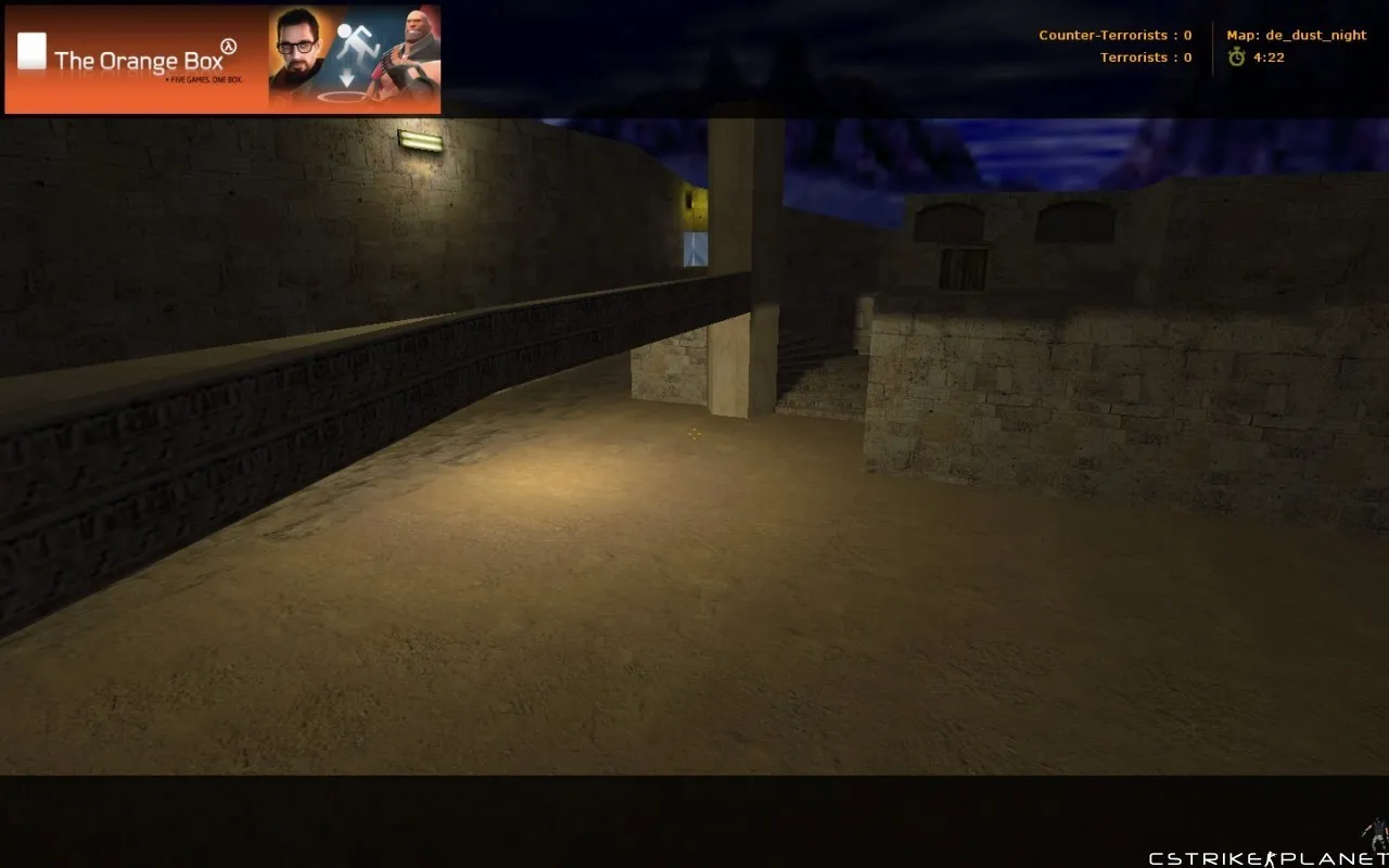Скачать de_dust_night для CS 1.6: ночная версия Dust, точки, маршруты и оптимизация карты - Скриншот