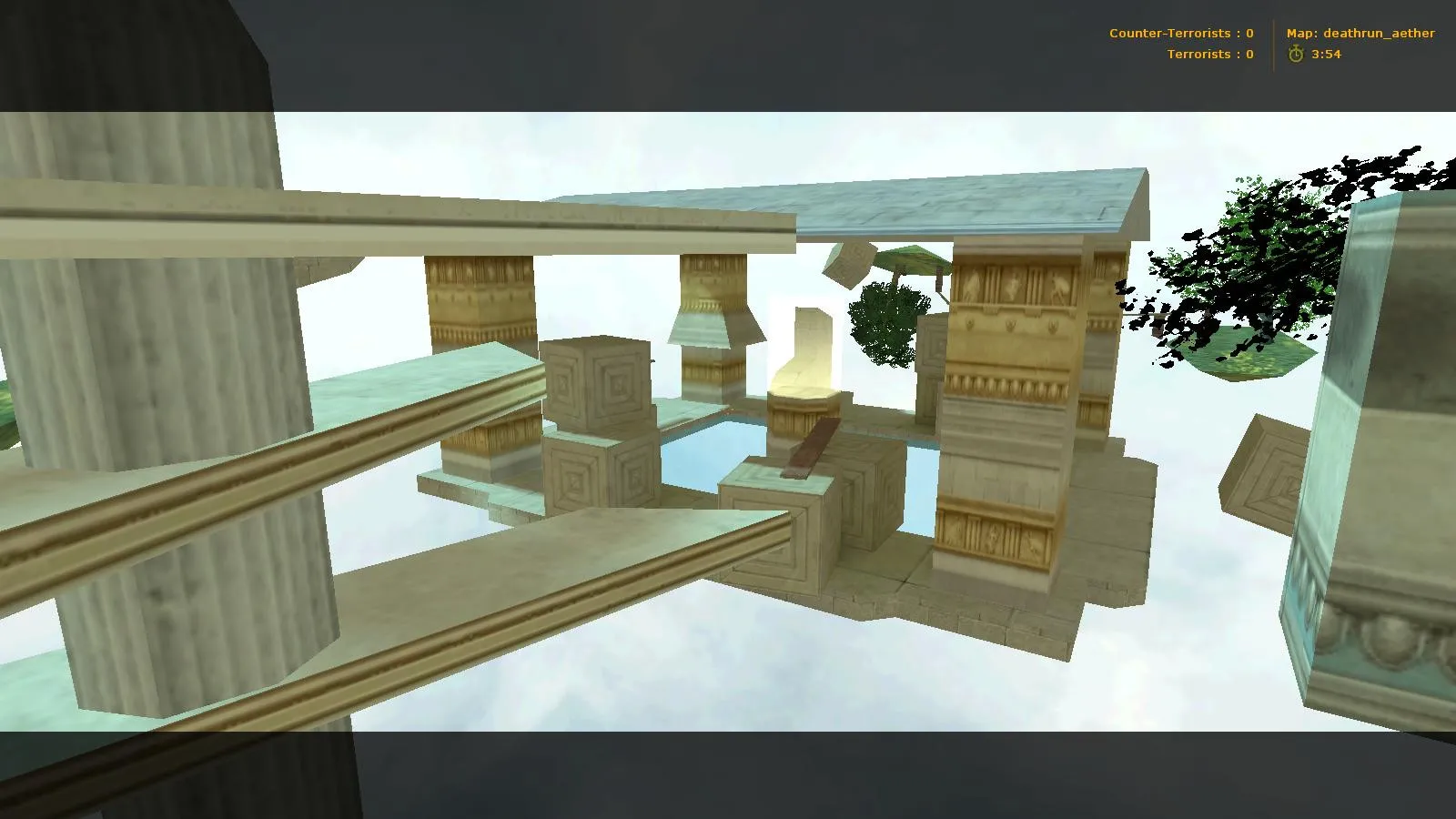 deathrun_aether_b1 для CS 1.6: карта deathrun, точки, раунды, .nav для ботов и оптимизация — скриншот 5