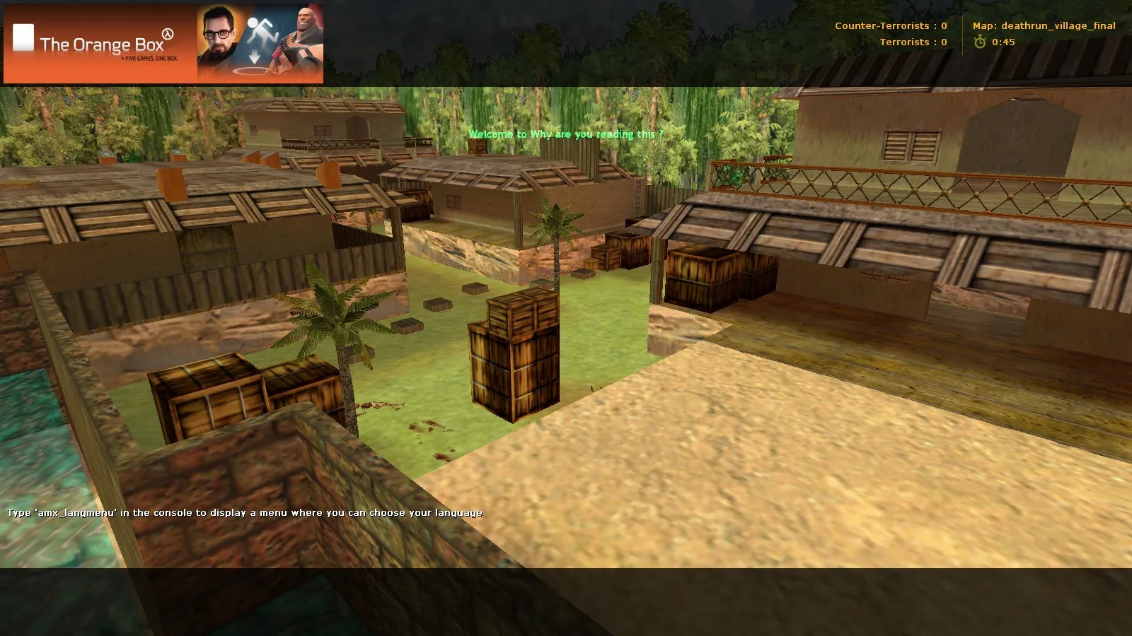Скачать deathrun_village_easy_fixed для CS 1.6: карта deathrun, баланс сторон, точки, .nav, оптимизация - Скриншот