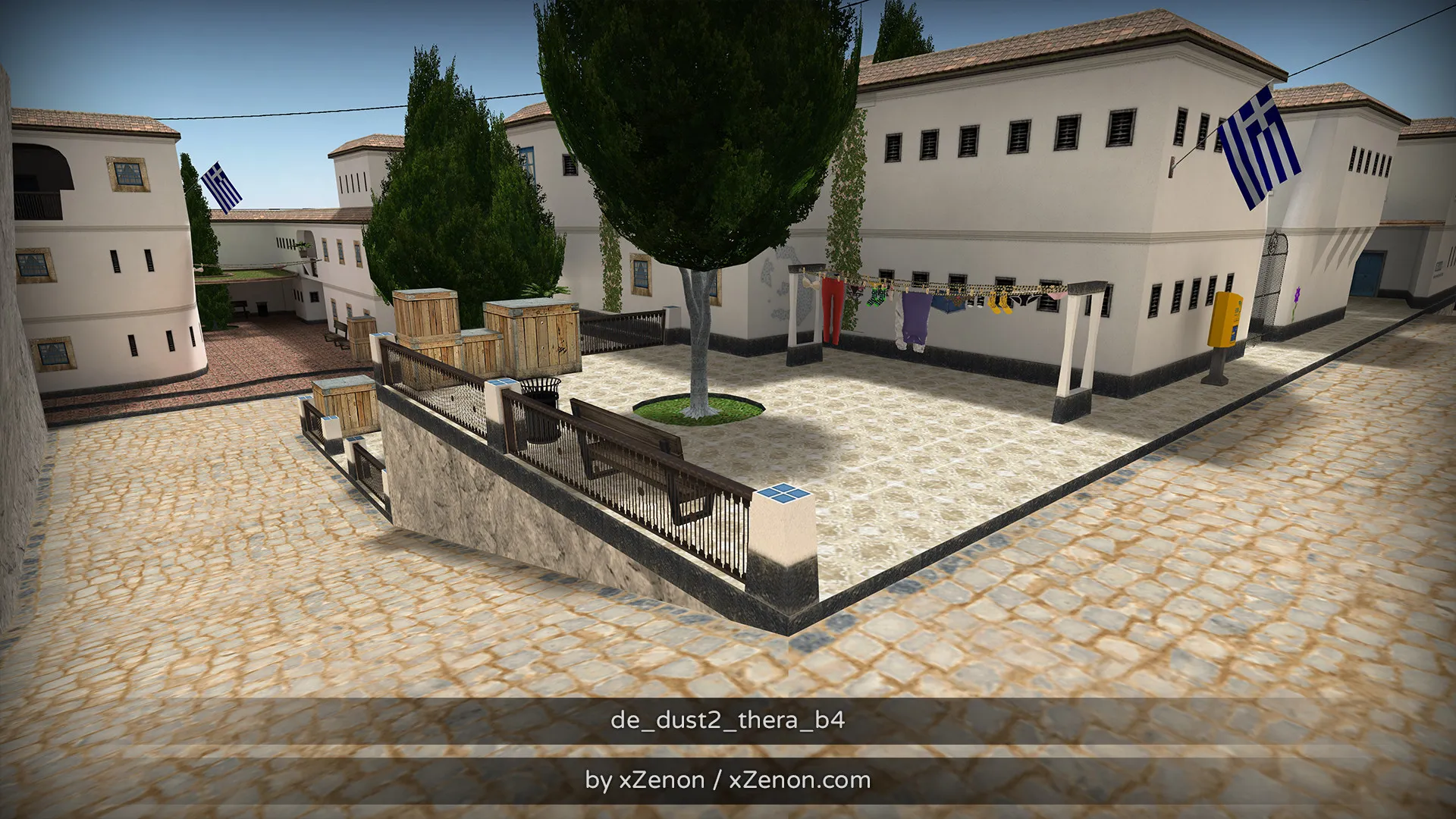 Карта de_dust2_thera_b3 для CS 1.6: тактика за CT и T, точки, маршруты, боты (.nav), оптимизация — скриншот 6