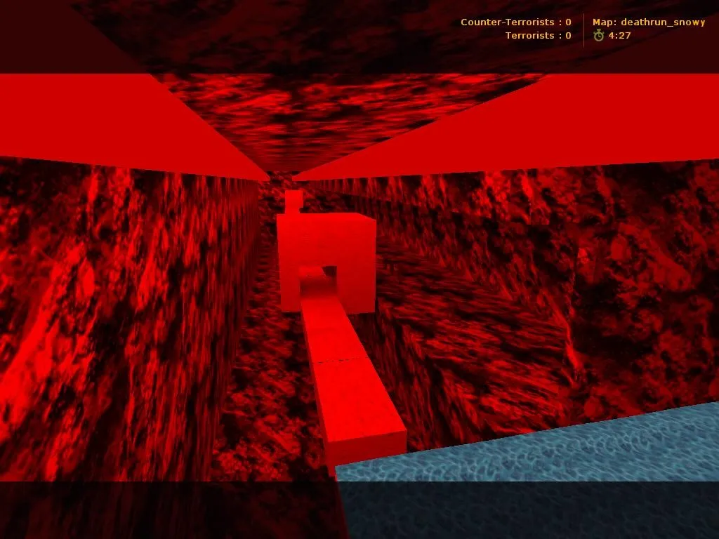 Скачать deathrun_snowy для CS 1.6: зимний deathrun, точки, маршруты, .nav и оптимизация wpoly/epoly - Скриншот