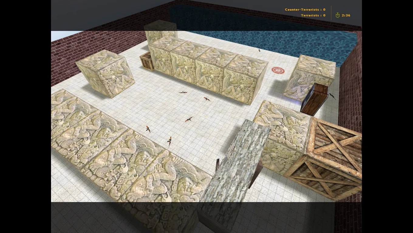 Скачать aim_steam100tb_map для CS 1.6: layout, точки, bot .nav, оптимизация wpoly/epoly и настройки под сервер - Скриншот